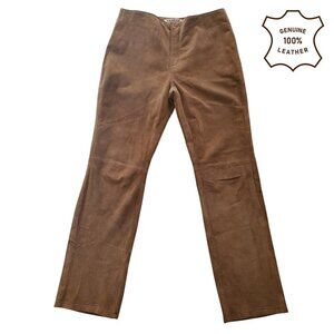A.M.I. VTG Suede Leather Caramel  Deep Tan Color Pants Waist 34